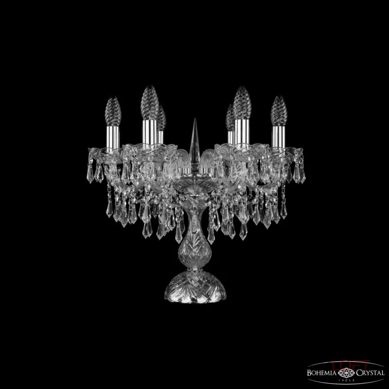 Настольная лампа Bohemia Ivele Crystal 1403 1403L/6/141-39 Ni Настольная лампа Bohemia Ivele Crystal 1403 1403L/6/141-39 Ni