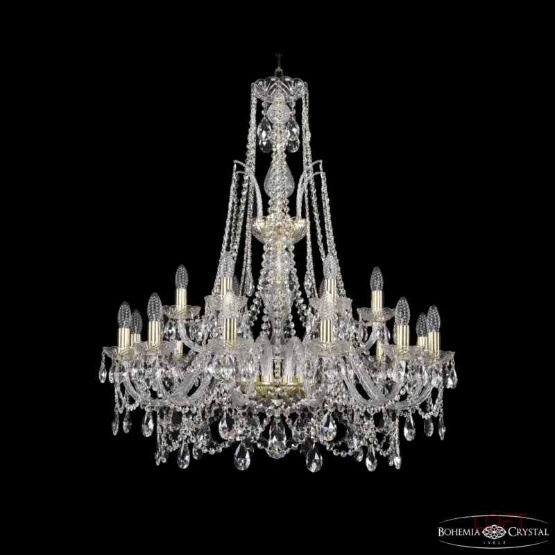 Подвесная люстра Bohemia Ivele Crystal 1411 1411/12+6/300/XL-96 G