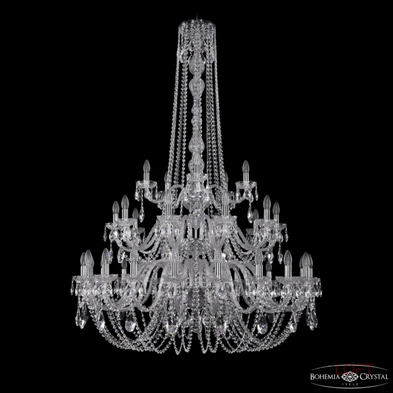 Подвесная люстра Bohemia Ivele Crystal 1402 1402/20+10+5/400/h-158/3d Ni