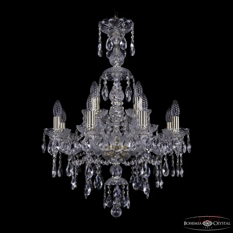 Подвесная люстра Bohemia Ivele Crystal 1415 1415/8+4/200/XL-76 G Подвесная люстра Bohemia Ivele Crystal 1415 1415/8+4/200/XL-76 G
