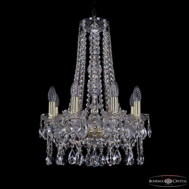 Подвесная люстра Bohemia Ivele Crystal 1413 1413/8/141/h-59 G