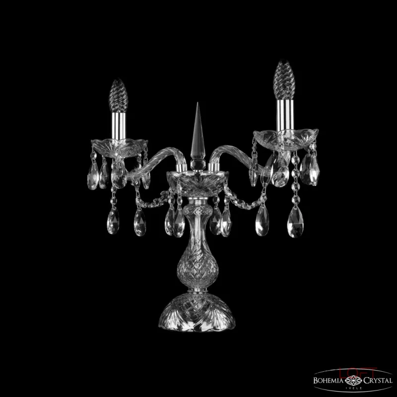 Настольная лампа Bohemia Ivele Crystal 1413 1413L/2/141-39 Ni