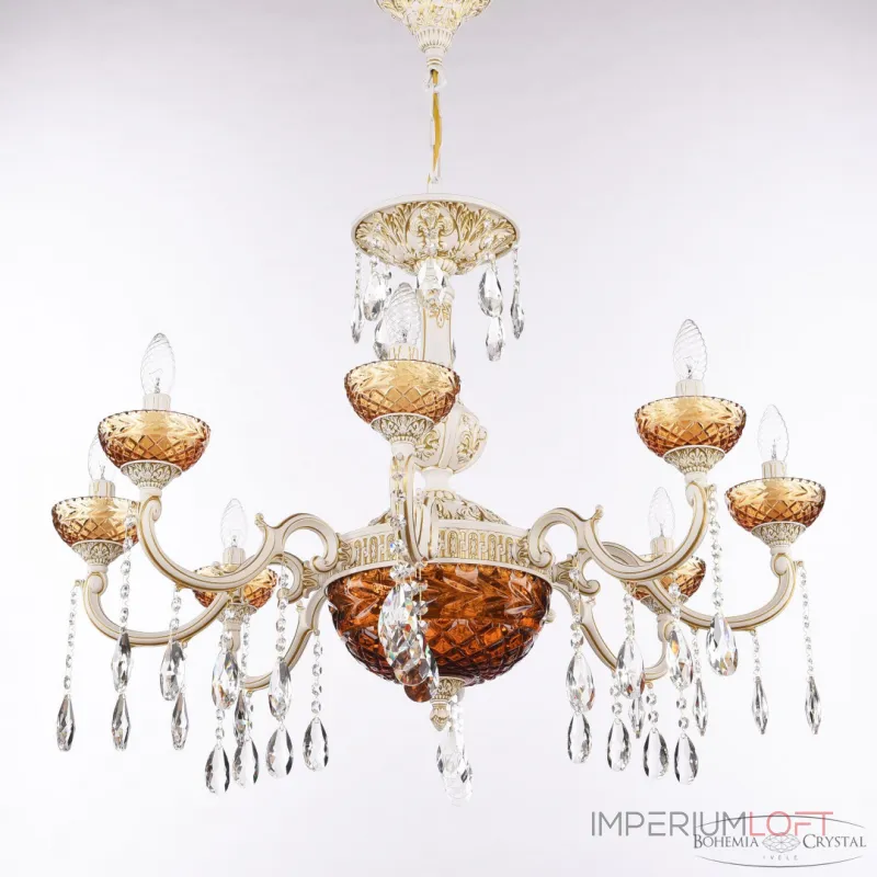 Подвесная люстра Bohemia Ivele Crystal AL7801 AL78101P/8/250 A WMG P Amber/M-1F