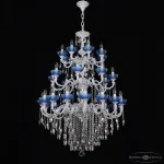 Подвесная люстра Bohemia Ivele Crystal AL7801 AL78101/16+8+8/300/3d B WMN P Aquamarine/M-1F