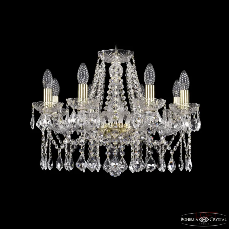 Подвесная люстра Bohemia Ivele Crystal 1413 1413/8/200 G Leafs Подвесная люстра Bohemia Ivele Crystal 1413 1413/8/200 G Leafs