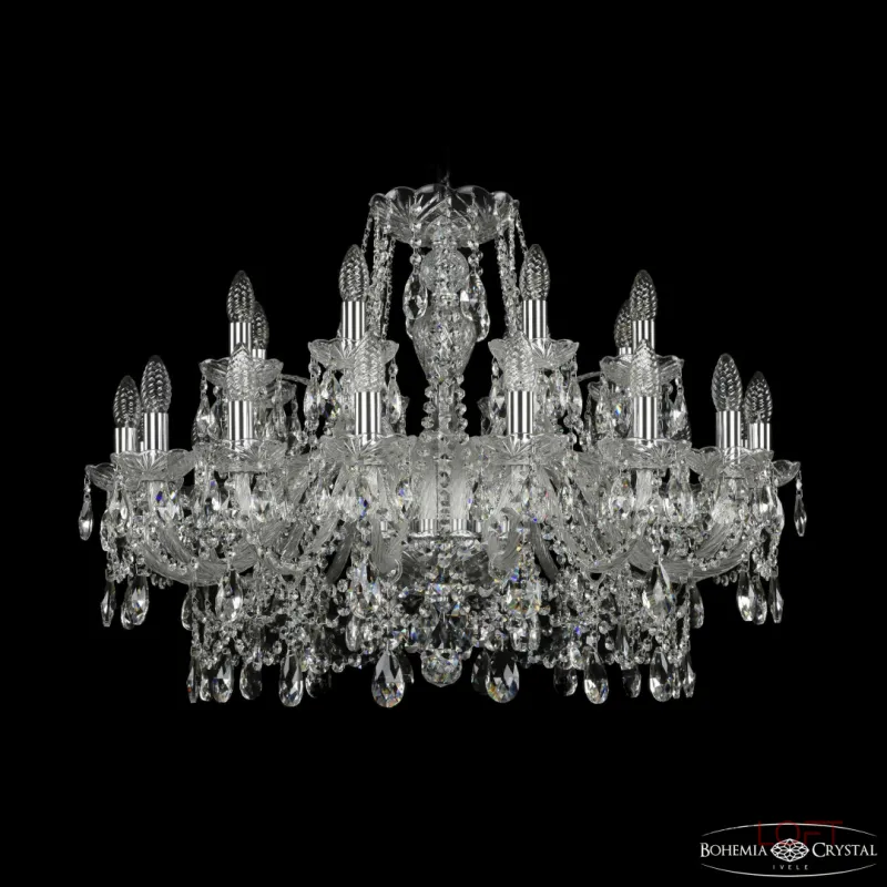 Подвесная люстра Bohemia Ivele Crystal 1411 1411/16+8/300 Ni