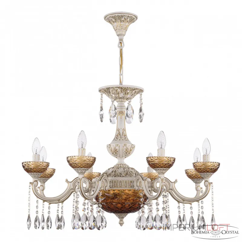 Подвесная люстра Bohemia Ivele Crystal AL7801 AL78101P/8/250 A WMG P Amber/M-1F