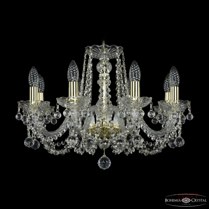 Подвесная люстра Bohemia Ivele Crystal 1402 1402/8/195 G Balls Подвесная люстра Bohemia Ivele Crystal 1402 1402/8/195 G Balls