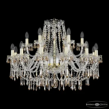 Подвесная люстра Bohemia Ivele Crystal 1403 1403/12+6/300 G K721 Подвесная люстра Bohemia Ivele Crystal 1403 1403/12+6/300 G K721