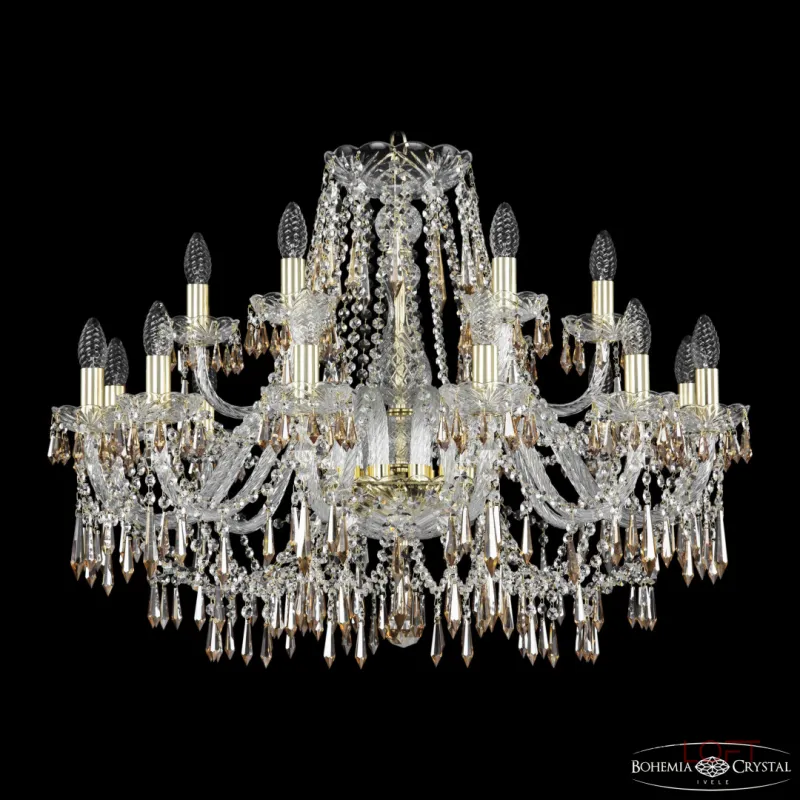 Подвесная люстра Bohemia Ivele Crystal 1403 1403/12+6/300 G K721