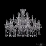 Подвесная люстра Bohemia Ivele Crystal 1413 1413/12+6/300/2d Ni