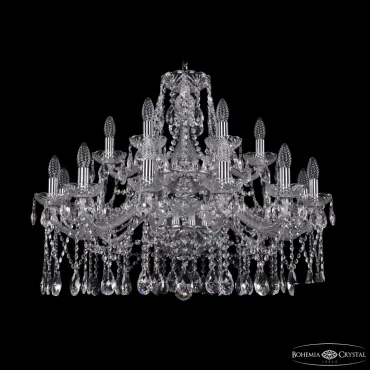 Подвесная люстра Bohemia Ivele Crystal 1413 1413/12+6/300/2d Ni