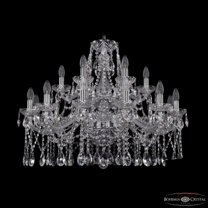 Подвесная люстра Bohemia Ivele Crystal 1413 1413/12+6/300/2d Ni Подвесная люстра Bohemia Ivele Crystal 1413 1413/12+6/300/2d Ni