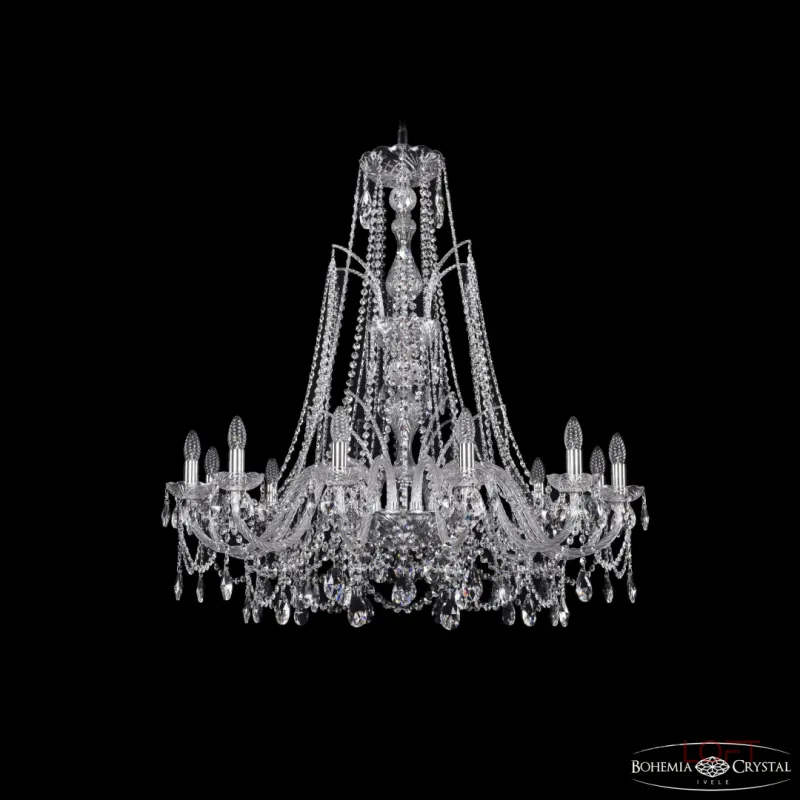 Подвесная люстра Bohemia Ivele Crystal 1411 1411/12/360/XL-96 Ni Подвесная люстра Bohemia Ivele Crystal 1411 1411/12/360/XL-96 Ni