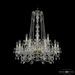 Подвесная люстра Bohemia Ivele Crystal 1411 1411/10+5/240/h-84 G