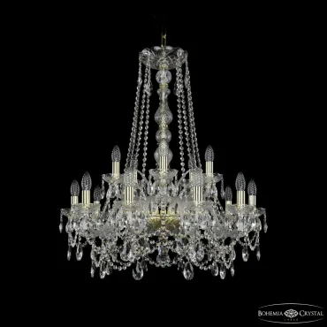 Подвесная люстра Bohemia Ivele Crystal 1411 1411/10+5/240/h-84 G Подвесная люстра Bohemia Ivele Crystal 1411 1411/10+5/240/h-84 G