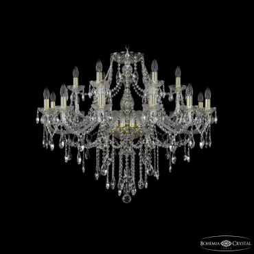 Подвесная люстра Bohemia Ivele Crystal 1415 1415/12+6/360 G