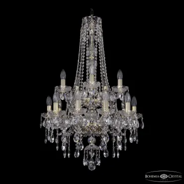 Подвесная люстра Bohemia Ivele Crystal 1415 1415/10+5/200/h-92/2d G
