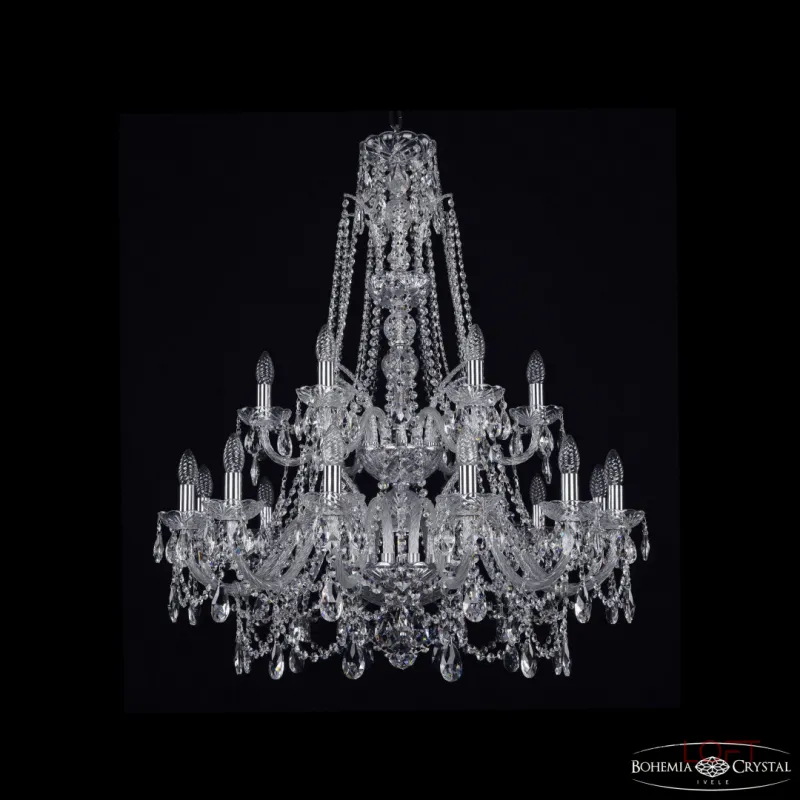 Подвесная люстра Bohemia Ivele Crystal 1411 1411/12+6/300/XL-99/2d Ni Подвесная люстра Bohemia Ivele Crystal 1411 1411/12+6/300/XL-99/2d Ni