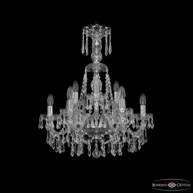 Подвесная люстра Bohemia Ivele Crystal 1403 1403/6+3/195/XL-65 Ni Подвесная люстра Bohemia Ivele Crystal 1403 1403/6+3/195/XL-65 Ni