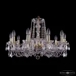 Подвесная люстра Bohemia Ivele Crystal 1402 1402/10/240 G Leafs