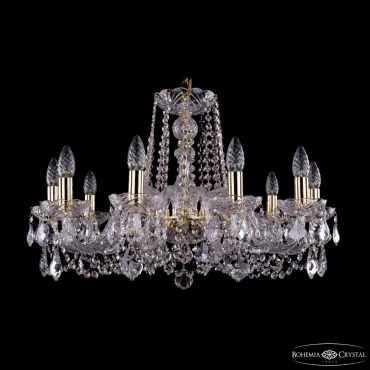 Подвесная люстра Bohemia Ivele Crystal 1402 1402/10/240 G Leafs Подвесная люстра Bohemia Ivele Crystal 1402 1402/10/240 G Leafs
