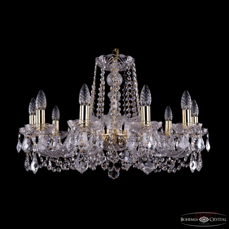 Подвесная люстра Bohemia Ivele Crystal 1402 1402/10/240 G Leafs