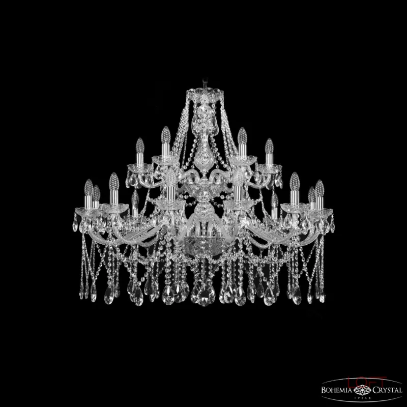 Подвесная люстра Bohemia Ivele Crystal 1413 1413/12+6/360/2d Ni Подвесная люстра Bohemia Ivele Crystal 1413 1413/12+6/360/2d Ni