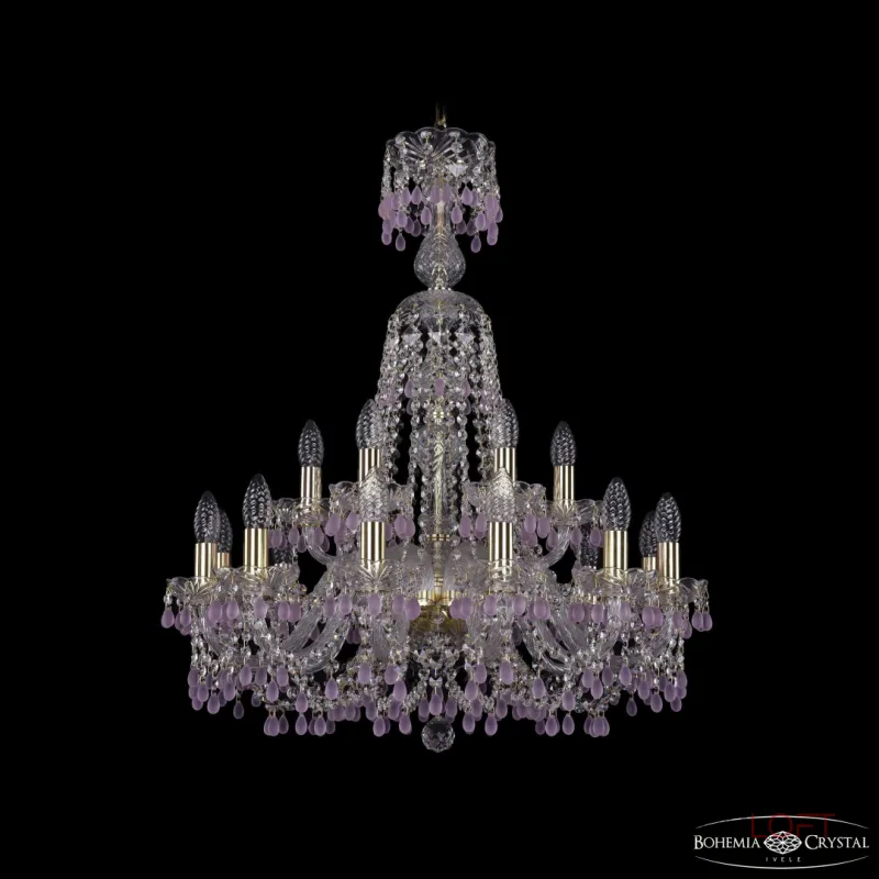 Подвесная люстра Bohemia Ivele Crystal 1410 1410/12+6/240/XL-80 G V7010