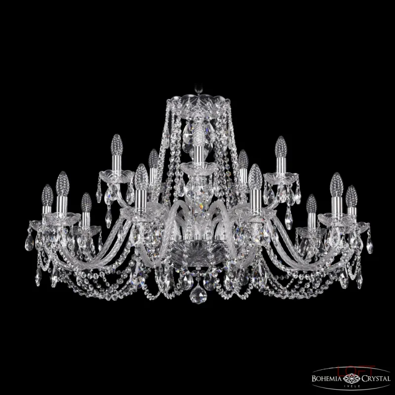 Подвесная люстра Bohemia Ivele Crystal 1402 1402/10+5/360 Ni