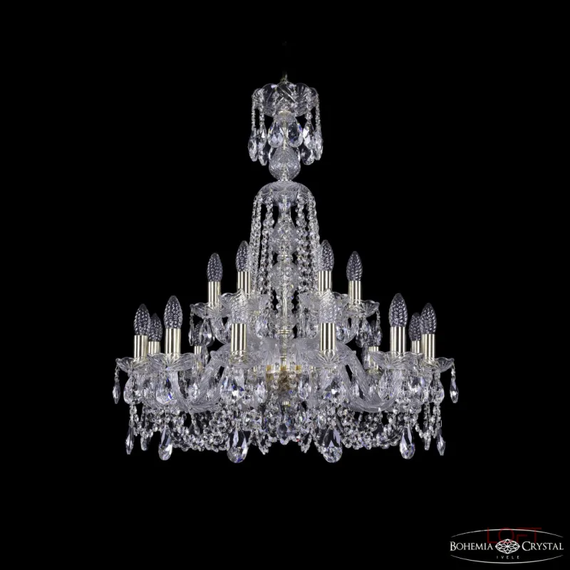 Подвесная люстра Bohemia Ivele Crystal 1402 1402/12+6/240/XL-77 G Подвесная люстра Bohemia Ivele Crystal 1402 1402/12+6/240/XL-77 G