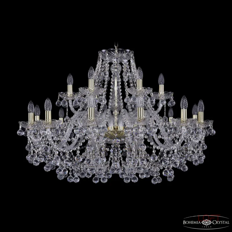 Подвесная люстра Bohemia Ivele Crystal 1409 1409/12+6/360 G