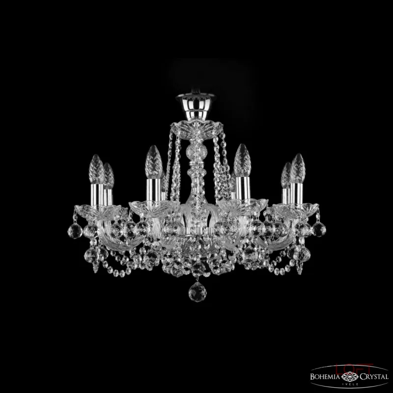 Подвесная люстра Bohemia Ivele Crystal 1402 1402/8/195 Ni Balls Tube