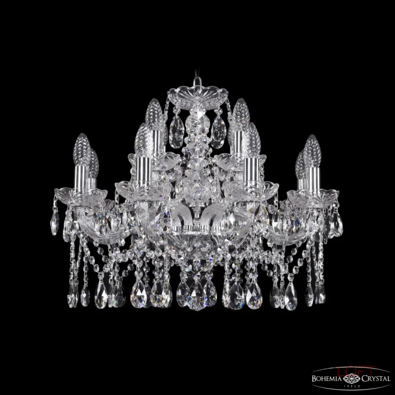 Подвесная люстра Bohemia Ivele Crystal 1413 1413/8+4/200 Ni Подвесная люстра Bohemia Ivele Crystal 1413 1413/8+4/200 Ni