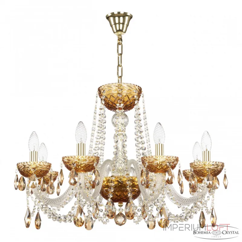 Подвесная люстра Bohemia Ivele Crystal 5402 5402/8/240 G Amber/M-1F K721 Подвесная люстра Bohemia Ivele Crystal 5402 5402/8/240 G Amber/M-1F K721