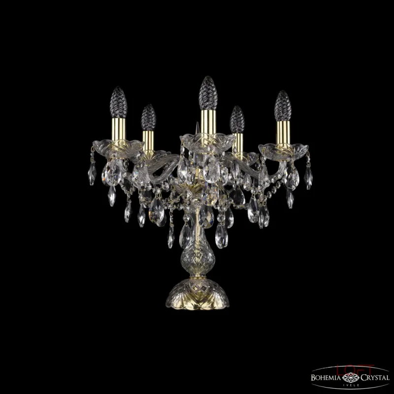 Настольная лампа Bohemia Ivele Crystal 1415 1415L/5/141-39 G Настольная лампа Bohemia Ivele Crystal 1415 1415L/5/141-39 G