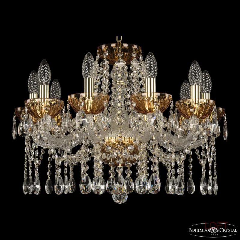 Подвесная люстра Bohemia Ivele Crystal 5413 5413/10/200 G Amber/M-1H Подвесная люстра Bohemia Ivele Crystal 5413 5413/10/200 G Amber/M-1H