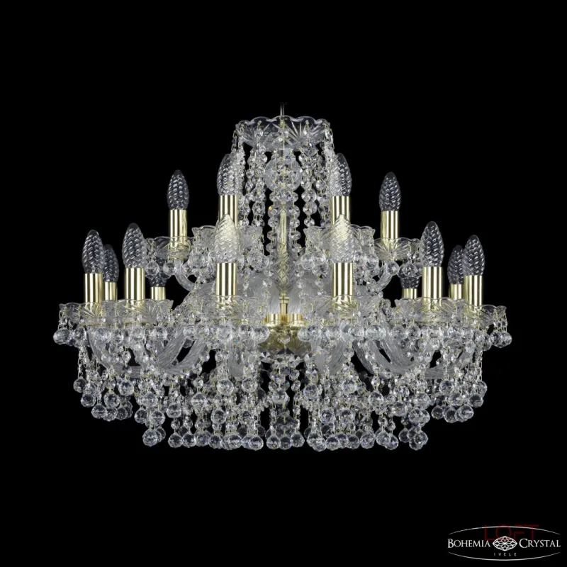 Подвесная люстра Bohemia Ivele Crystal 1409 1409/12+6/240 G Подвесная люстра Bohemia Ivele Crystal 1409 1409/12+6/240 G