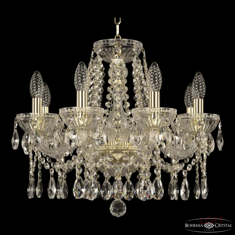 Подвесная люстра Bohemia Ivele Crystal 5413 5413/8/165 G Clear/M-1G Подвесная люстра Bohemia Ivele Crystal 5413 5413/8/165 G Clear/M-1G
