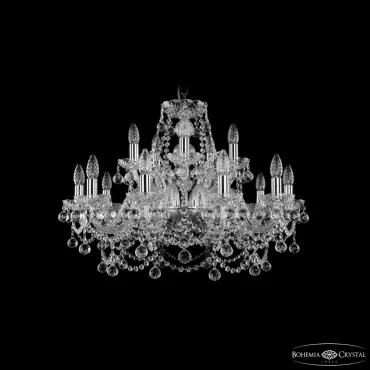 Люстра Bohemia Ivele Crystal 1411 1411/10+5/240 Ni Balls