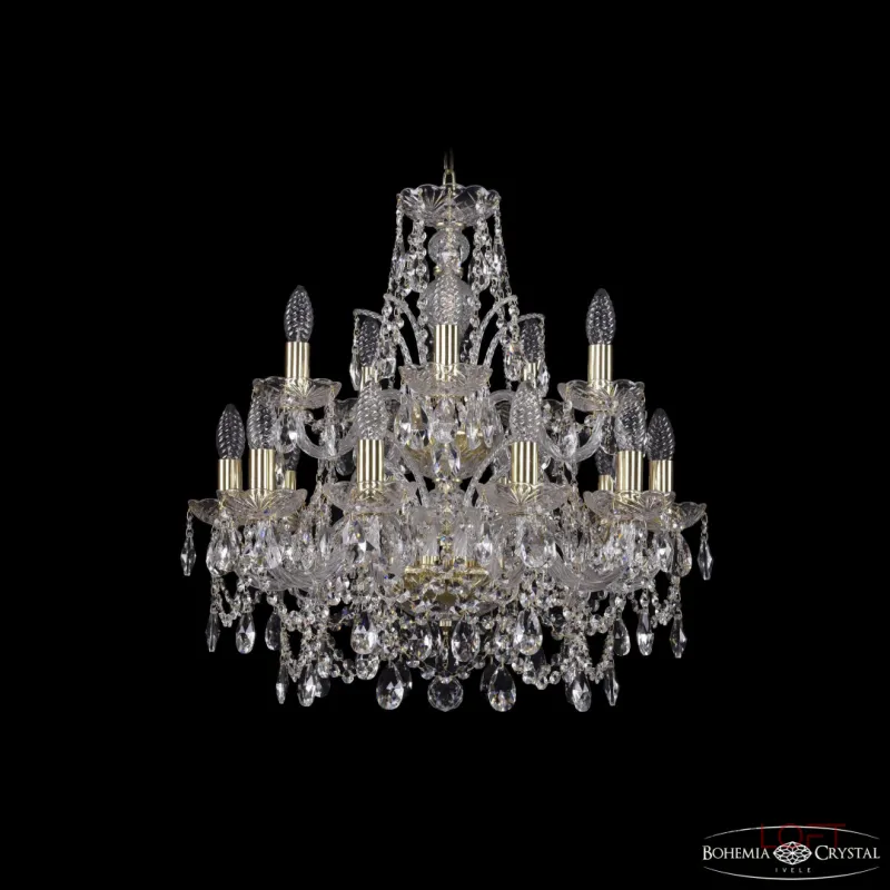 Подвесная люстра Bohemia Ivele Crystal 1411 1411/10+5/195/2d G Подвесная люстра Bohemia Ivele Crystal 1411 1411/10+5/195/2d G