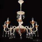 Подвесная люстра Bohemia Ivele Crystal AL7801 AL78101P/8/250 A WMG P Amber/M-1F