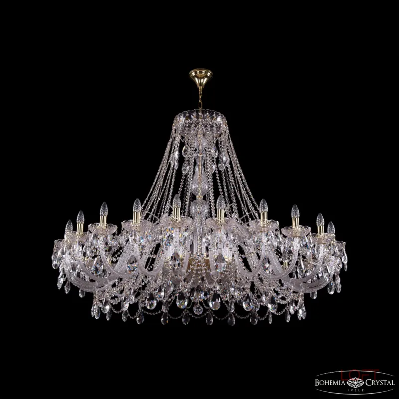 Подвесная люстра Bohemia Ivele Crystal 1411 1411/24/530 G Подвесная люстра Bohemia Ivele Crystal 1411 1411/24/530 G