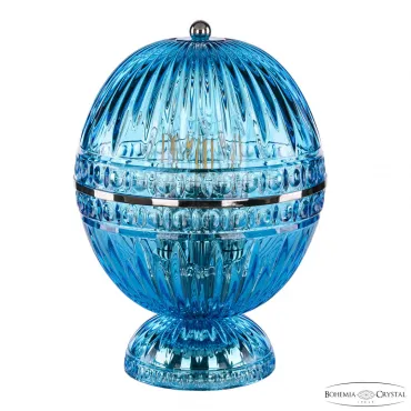 Настольная лампа Bohemia Ivele Crystal 5680 5480L/20 Ni Aquamarine/M-1G