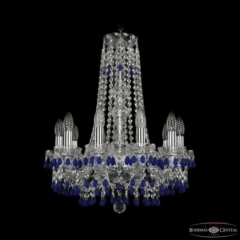 Подвесная люстра Bohemia Ivele Crystal 1410 1410/10/160/h-60 Ni V3001 Подвесная люстра Bohemia Ivele Crystal 1410 1410/10/160/h-60 Ni V3001