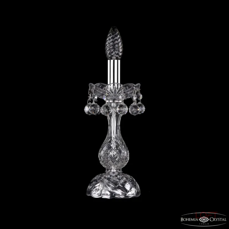 Настольная лампа Bohemia Ivele Crystal 1409 1409L/1-27 Ni Настольная лампа Bohemia Ivele Crystal 1409 1409L/1-27 Ni