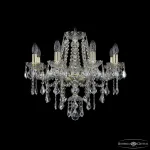 Подвесная люстра Bohemia Ivele Crystal 1415 1415/8/200 G Leafs