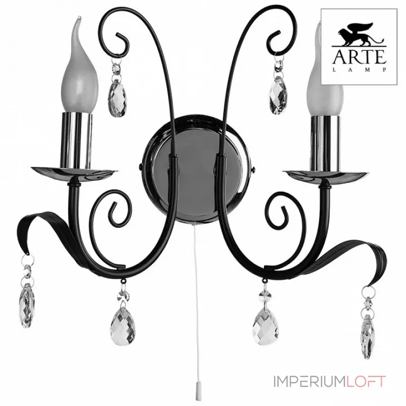 Бра Arte Lamp Romana A1742AP-2BK Бра Arte Lamp Romana A1742AP-2BK