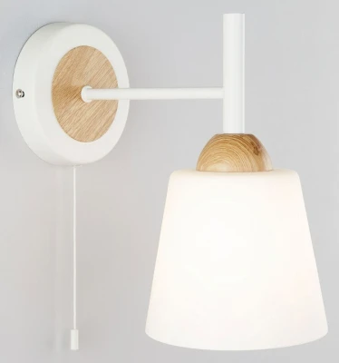 Настенный светильник со стеклянным плафоном 70085/1 белый