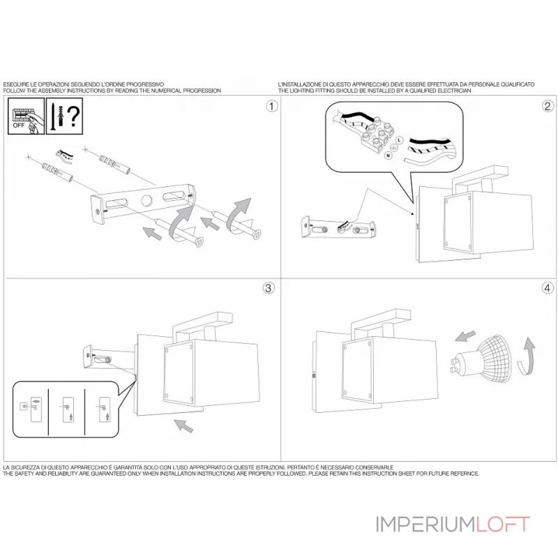 Бра Ideal Lux Mouse MOUSE AP1 NERO